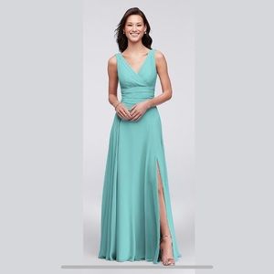 David’s Bridal Long Chiffon Bridesmaid Dress
